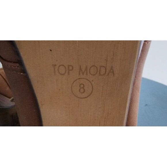 TOP MODA VALENCIA-5 BROWN HIGH HEEL ANKLE BOOTIES SIZE: 8 - Picture 5 of 7